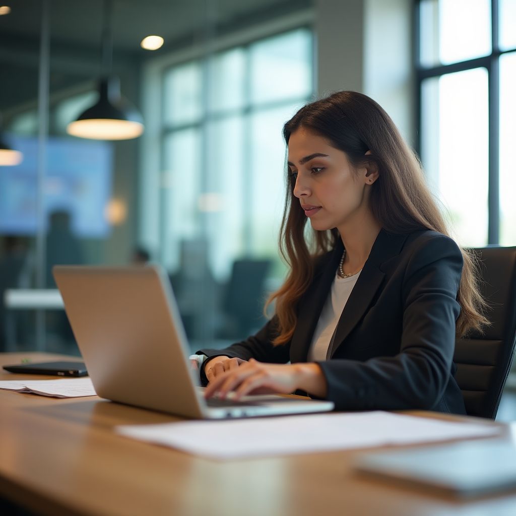Professional woman in office setting
